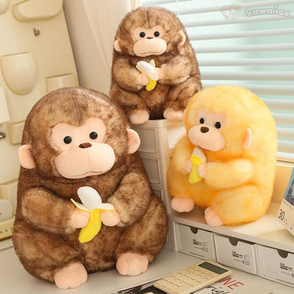 Skanto Skanto | Kawaii Yellow Brown Chunky Ape With Banana Plushie