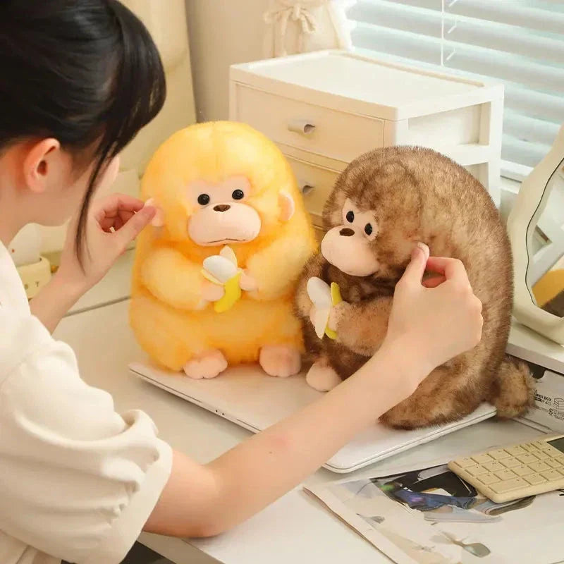Skanto Skanto | Kawaii Yellow Brown Chunky Ape With Banana Plushie