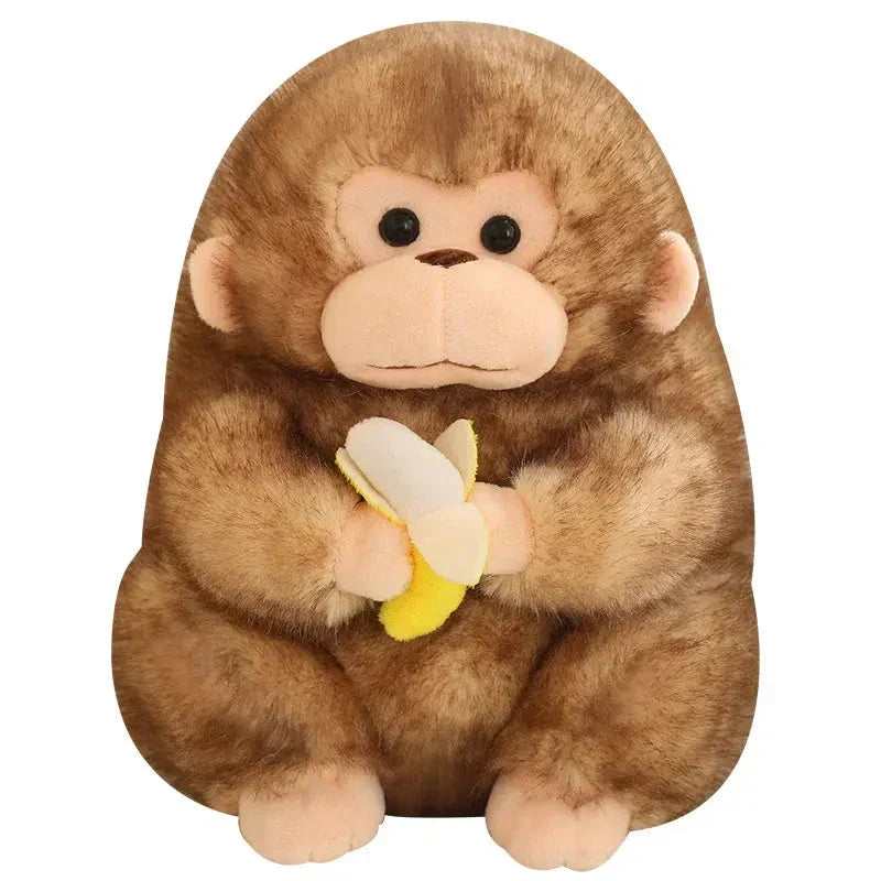 BowLift | Kawaii Yellow Brown Chunky Monkey With Banana Plushie