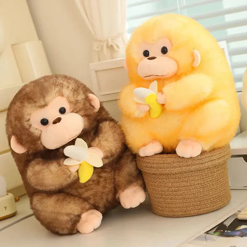 Skanto Skanto | Kawaii Yellow Brown Chunky Ape With Banana Plushie