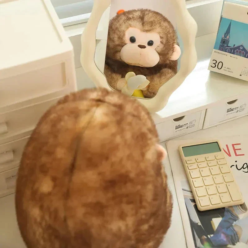 BowLift | Kawaii Yellow Brown Chunky Monkey With Banana Plushie