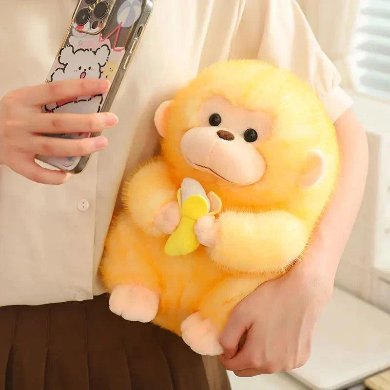 BowLift | Kawaii Yellow Brown Chunky Monkey With Banana Plushie