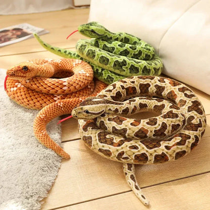 BowLift | Long Realistic Brown Green Orange Snake Plushies