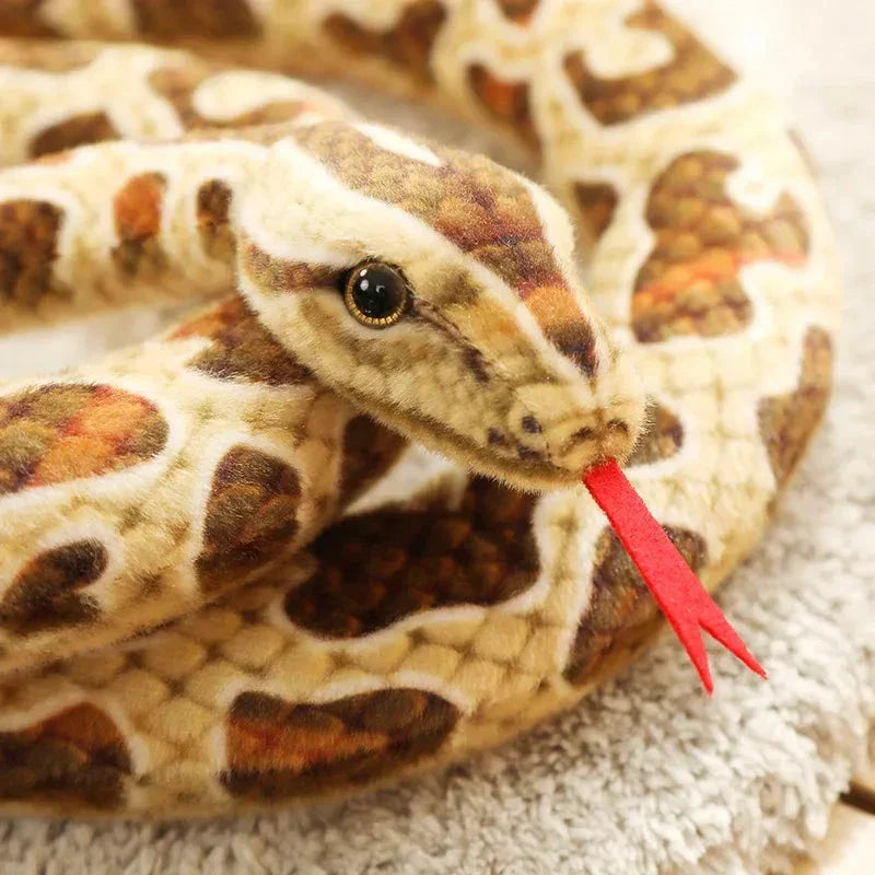 Brehn | Long Realistic Brown Green Orange Snake Plush Toys