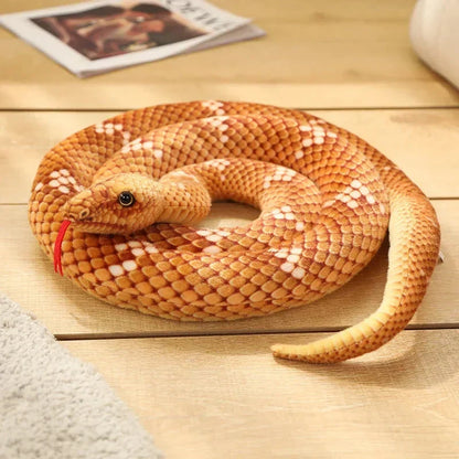 BowLift | Long Realistic Brown Green Orange Snake Plushies