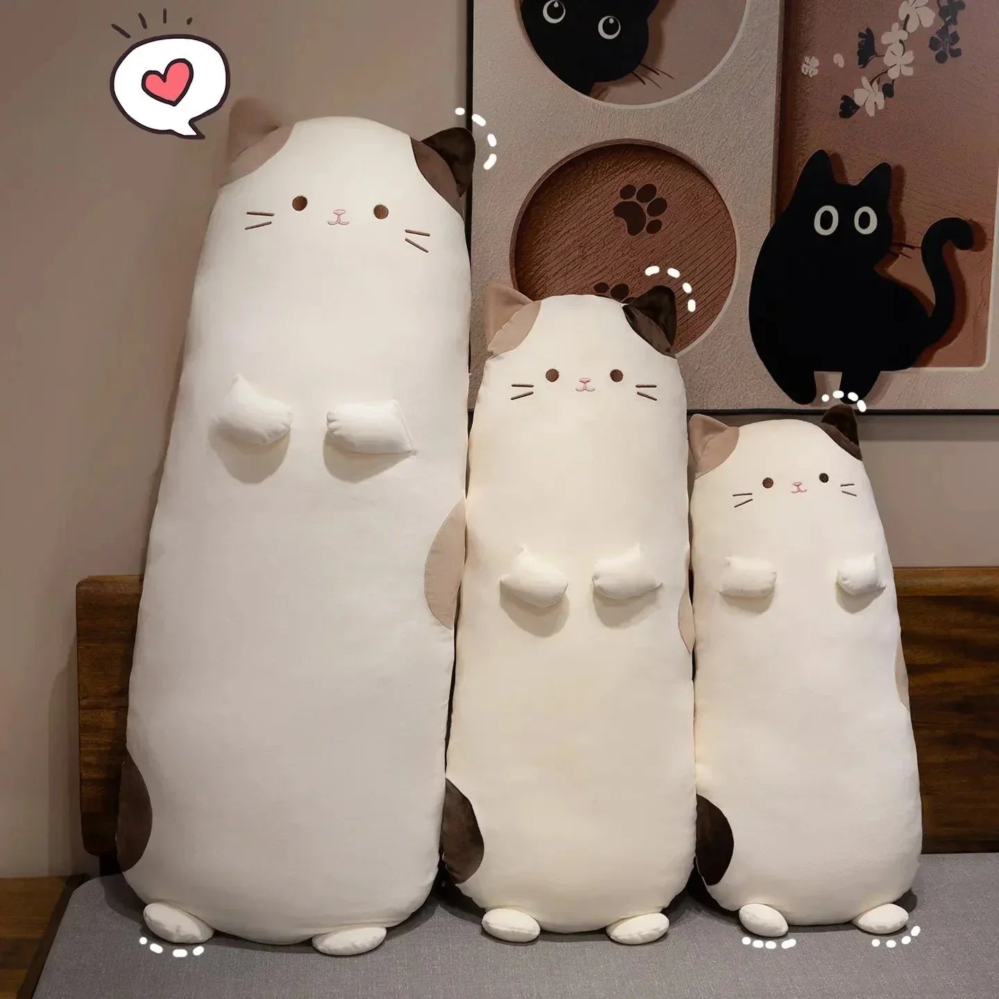 BowLift | Mochi the Long Snuggly Spotted Cat Plush