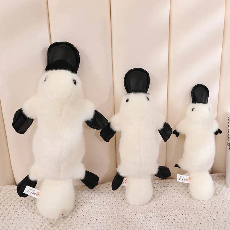 BowLift | Pleep the Fluffy Brown & White Platypus Plush