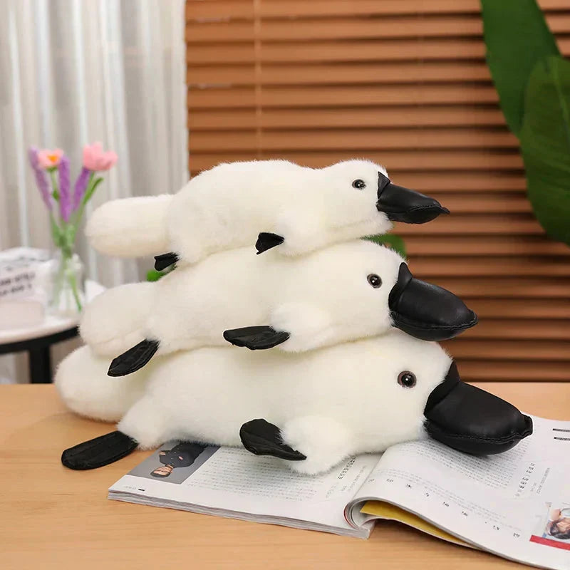 BowLift | Pleep the Fluffy Brown & White Platypus Plush