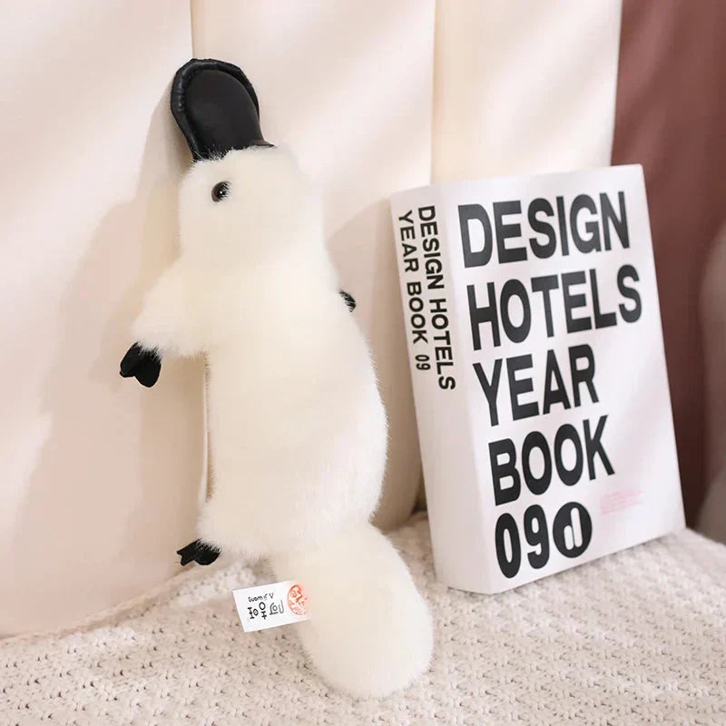BowLift | Pleep the Fluffy Brown & White Platypus Plush
