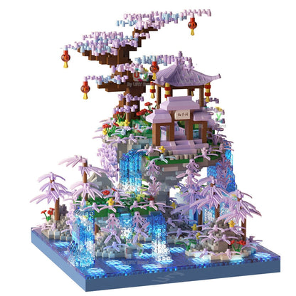 Skanto | Purple Sakura Floating Island Nano Building Set