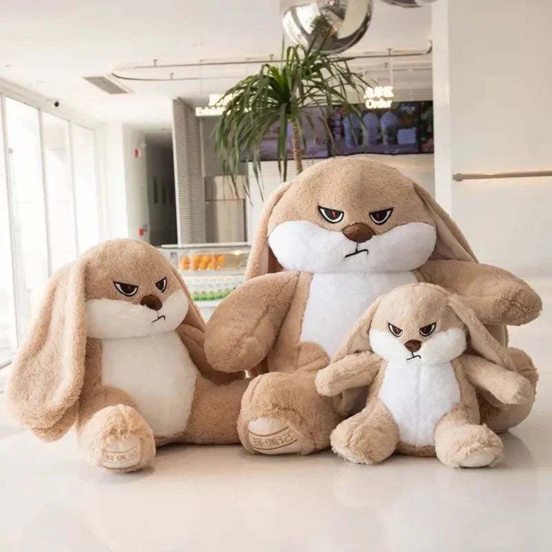 BowLift | Spike the Angry Beige Fluffy Bunny Plushie