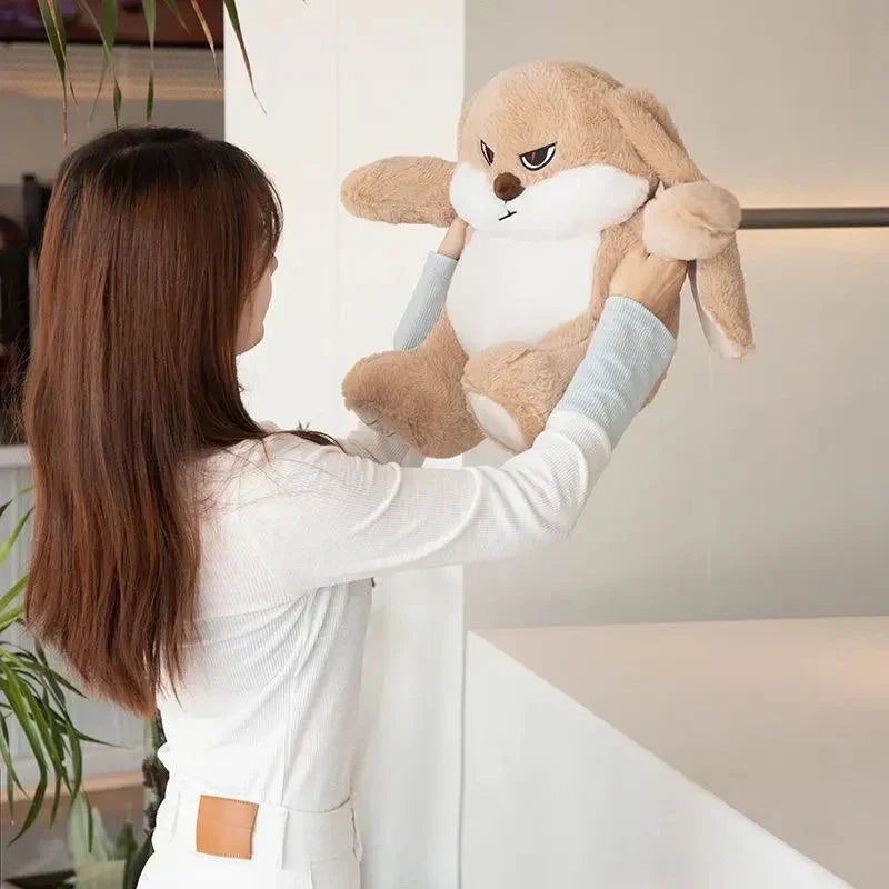 BowLift | Spike the Angry Beige Fluffy Bunny Plushie