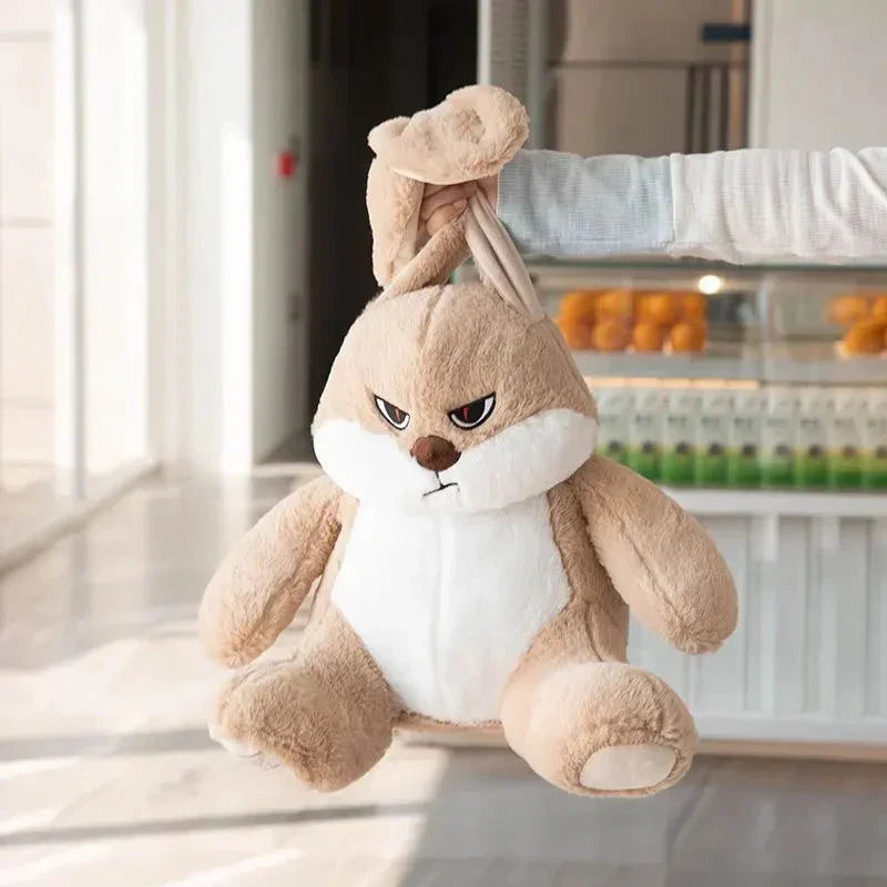 BowLift | Spike the Angry Beige Fluffy Bunny Plushie