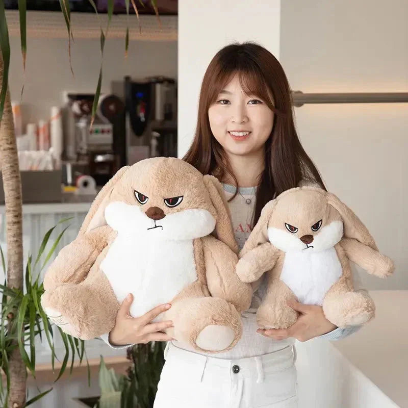 BowLift | Spike the Angry Beige Fluffy Bunny Plushie