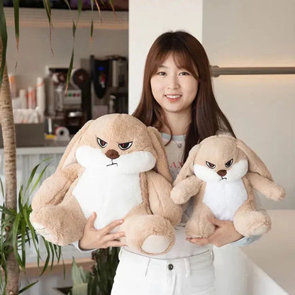 BowLift | Spike the Angry Beige Fluffy Bunny Plushie