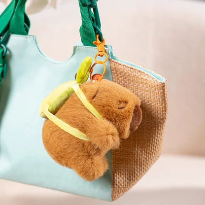 BowLift | The Kawaii Capybara with Mini Avocado Backpack Plushie