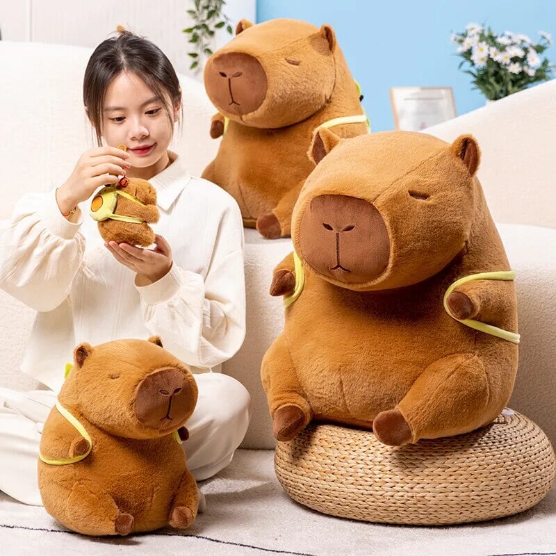 BowLift | The Kawaii Capybara with Mini Avocado Backpack Plushie