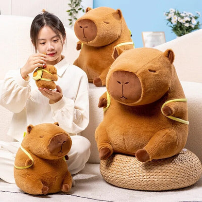 BowLift | The Kawaii Capybara with Mini Avocado Backpack Plushie