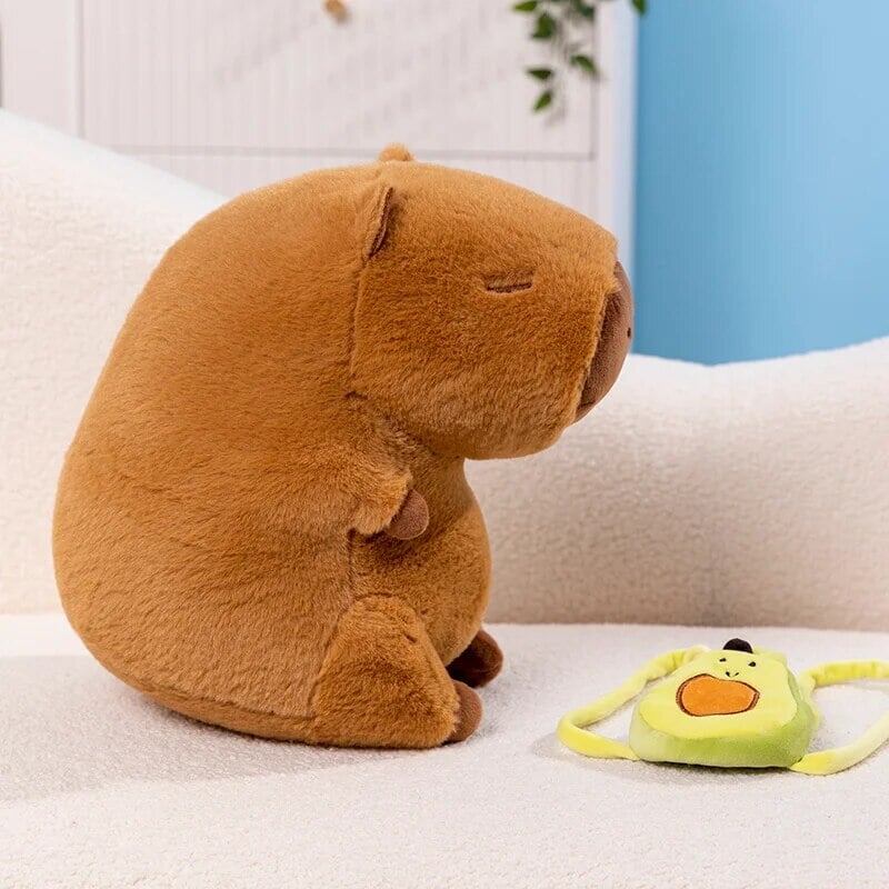 BowLift | The Kawaii Capybara with Mini Avocado Backpack Plushie
