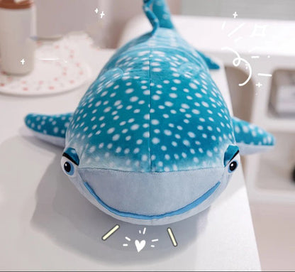 BowLift | White Beluga Blue Whale Shark 75cm Plushies