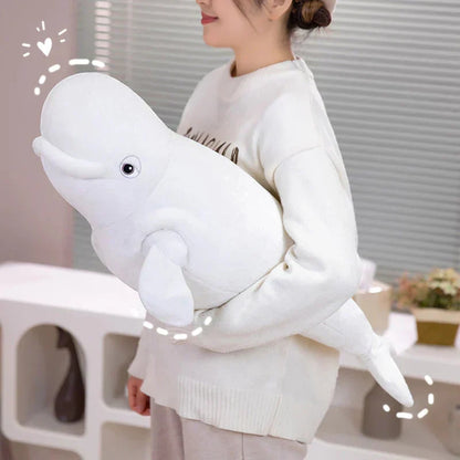 BowLift | White Beluga Blue Whale Shark 75cm Plushies