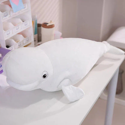 BowLift | White Beluga Blue Whale Shark 75cm Plushies