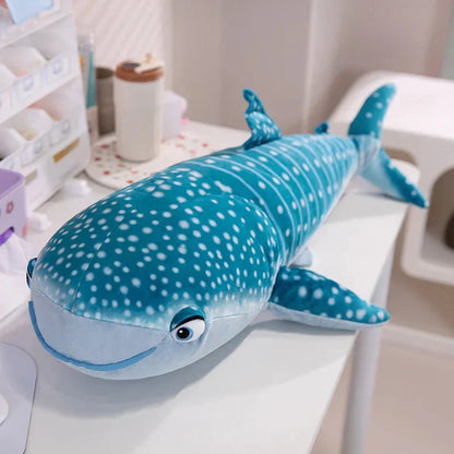 BowLift | White Beluga Blue Whale Shark 75cm Plushies