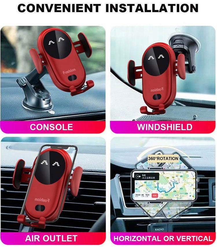 Smart Wireless Auto-Sensing Car Phone Holder Charger | Brehn