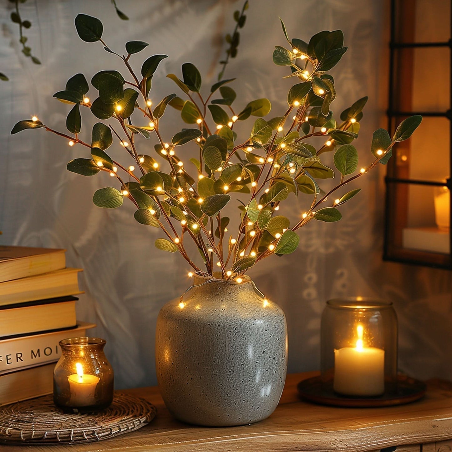 Skanto | LUMIVISTA OLIVE LIGHT – Mediterranean LED Light Branches for Atmospheric and Wireless Decoration