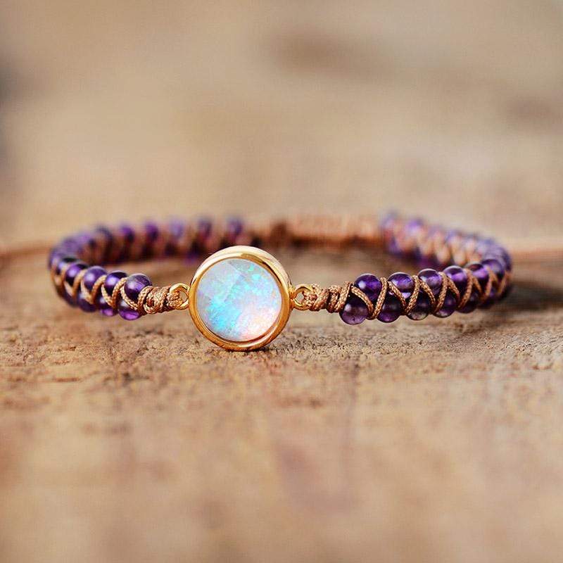 Skanto | Amethyst-Opal Yoga Bracelet - Aurielle