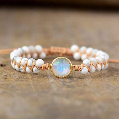 Skanto | Amethyst-Opal Yoga Bracelet - Aurielle
