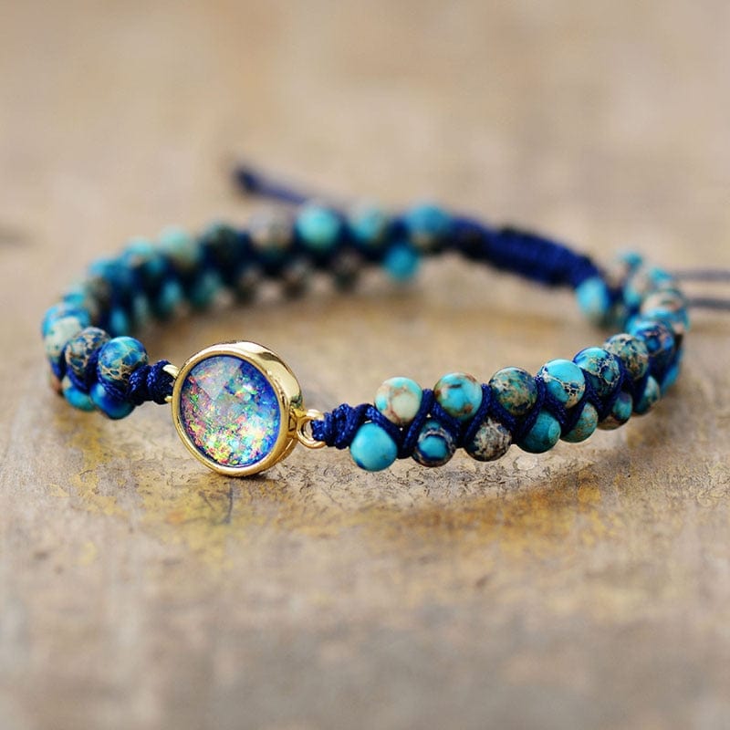 Ocean-Inspired Opal & Jasper Bracelet - Thalassa Collection Skanto