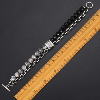 Tiger Eye Beaded Bracelet for Men "The Warrior" - Asher Bowlift