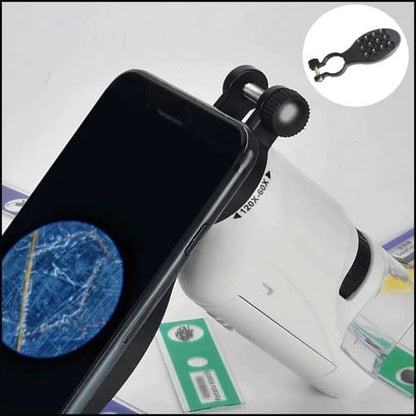 Skanto | KiddyScope™ Portable Pocket Microscope with Adjustable 60-120x Zoom
