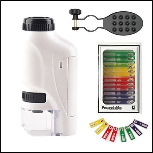 Skanto | KiddyScope™ Portable Pocket Microscope with Adjustable 60-120x Zoom