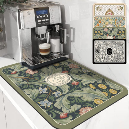 Kitchen Drain Pad Absorbent Drying Mat Countertop Protector Placemat | Bowlift