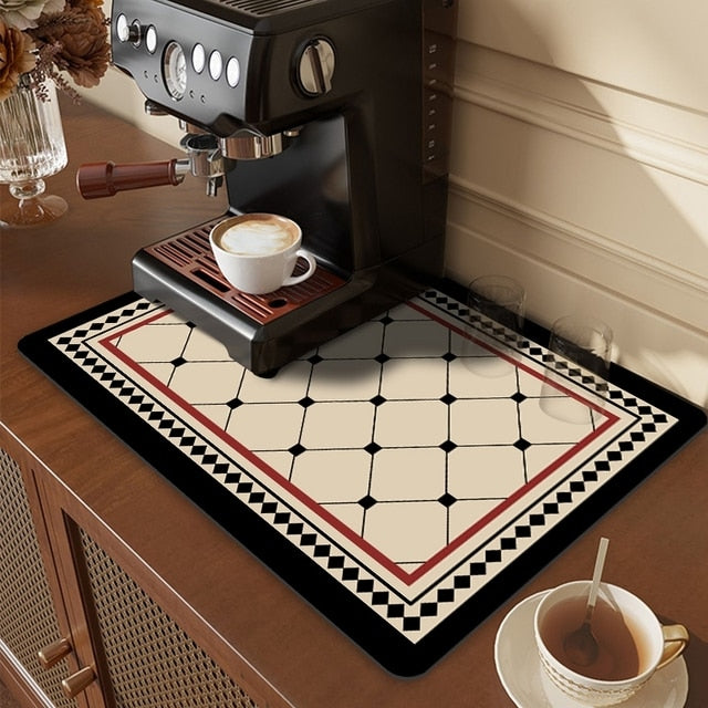 Kitchen Drain Pad Absorbent Drying Mat Countertop Protector Placemat | Bowlift