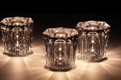 BowLift | Crystal Table Lamp VÉLORIA | Diamond Look & 360° Light Play | Wireless & USB Rechargeable | Up to 12 hrs. Light Duration