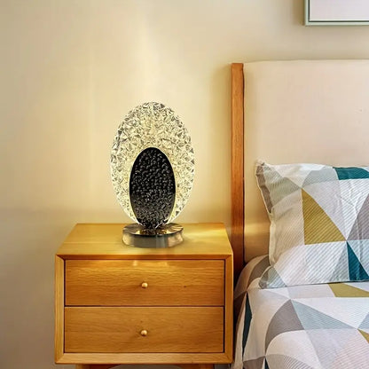 BowLift | Plumalux Table Lamp Peacock Design | Cordless & USB rechargeable | Dimmable LED light | 22×13.5 cm | ABS housing