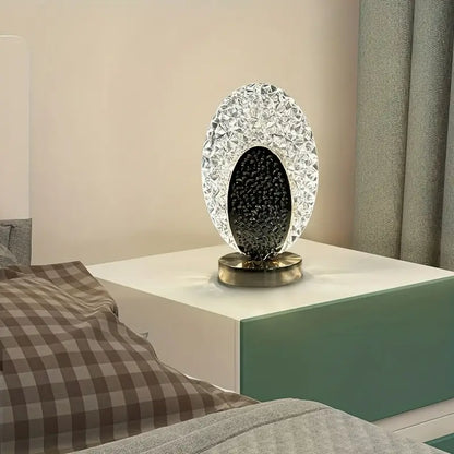 BowLift | Plumalux Table Lamp Peacock Design | Cordless & USB rechargeable | Dimmable LED light | 22×13.5 cm | ABS housing