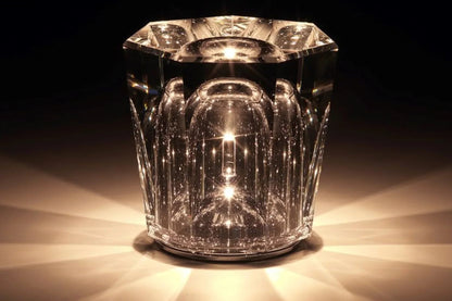 BowLift | Crystal Table Lamp VÉLORIA | Diamond Look & 360° Light Play | Wireless & USB Rechargeable | Up to 12 hrs. Light Duration