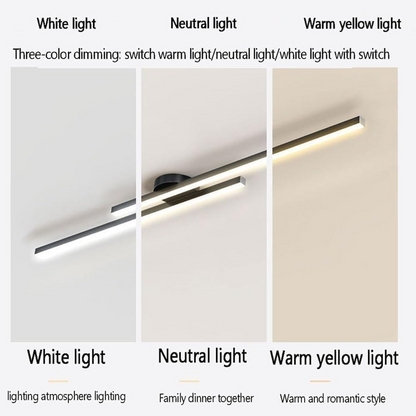 Skanto | Modern Aluminum Semi Flush Mount LED Ceiling Light | Minimalist Design for Living Room, Bedroom & Hallway