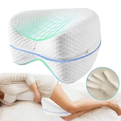 Skanto | Orthopedic Knee Pillow for Side Sleepers – Ergonomic Leg Pillow with Memory Foam for Better Sleep