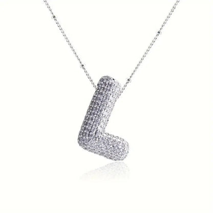 Skanto | Alphabet Diamond Pendant Necklace