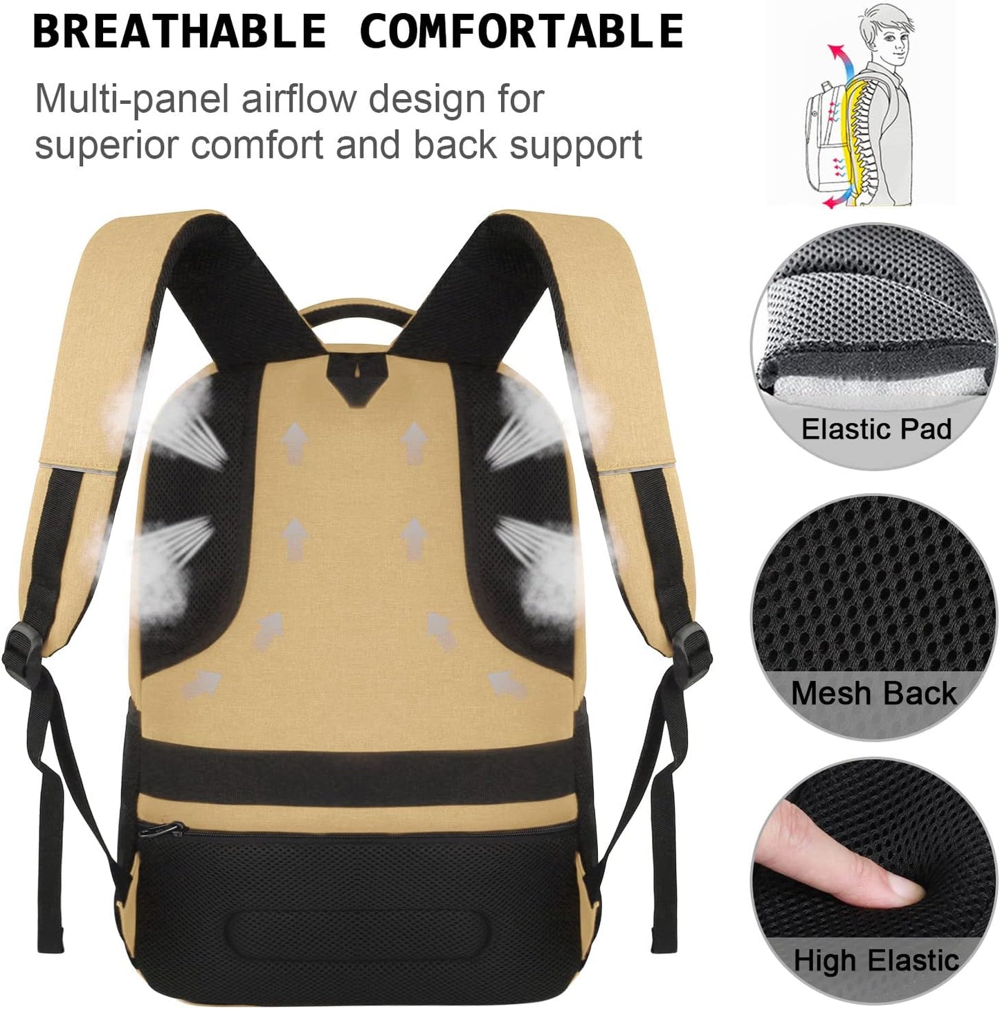 Slim Anti-Theft Laptop Backpack with USB Charging Port | Bowlift