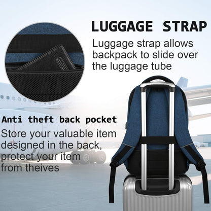 Slim Anti-Theft Laptop Backpack with USB Charging Port | Bowlift
