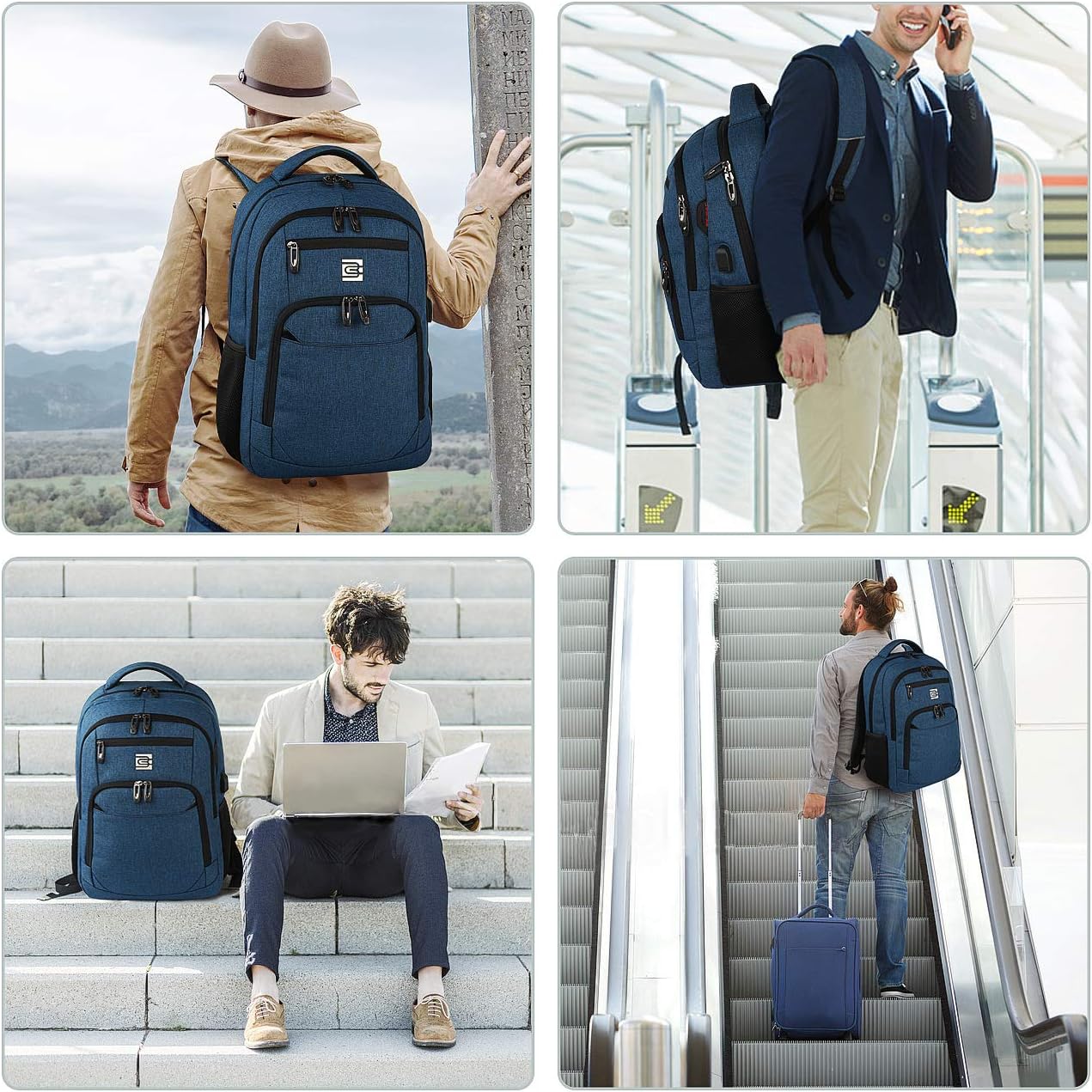 Slim Anti-Theft Laptop Backpack with USB Charging Port | Bowlift
