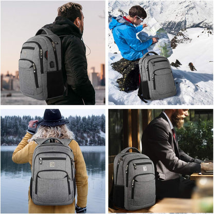 Slim Anti-Theft Laptop Backpack with USB Charging Port | Bowlift