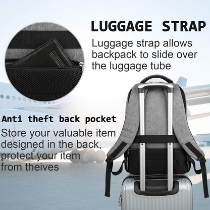 Slim Anti-Theft Laptop Backpack with USB Charging Port | Bowlift