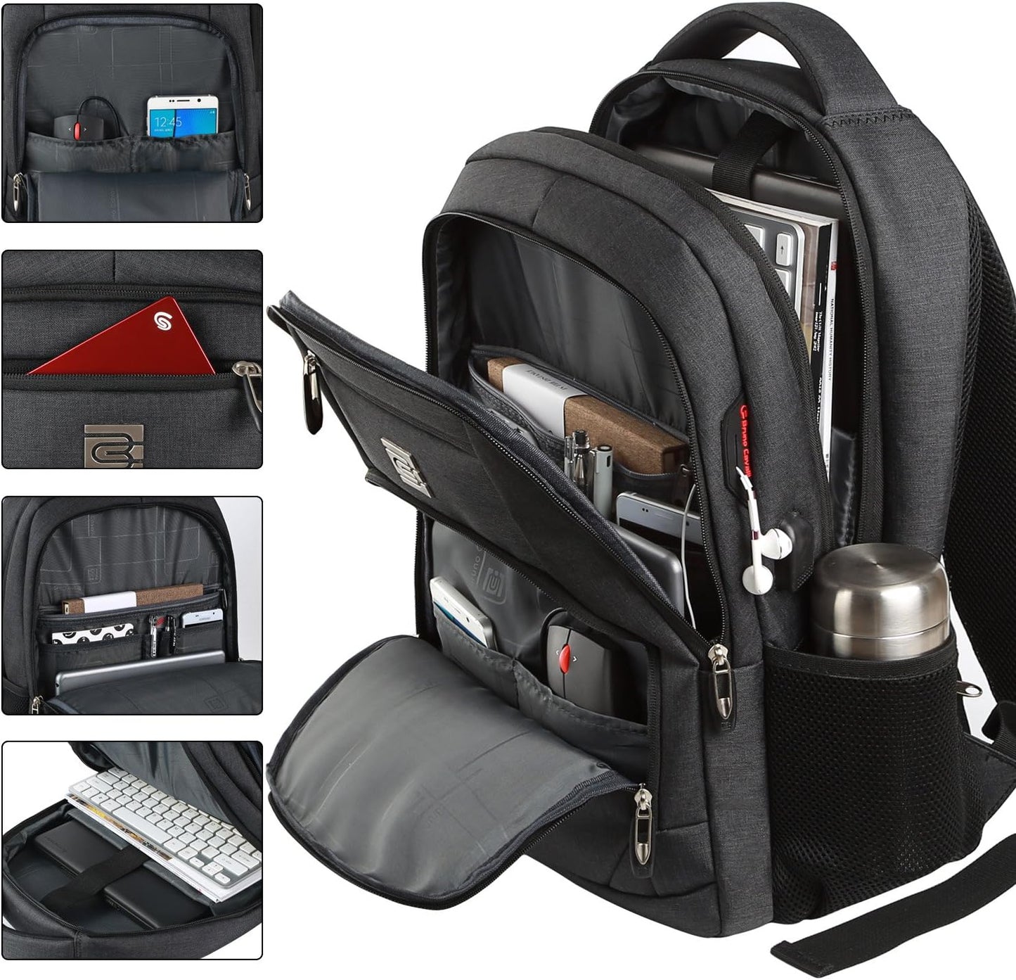 Slim Anti-Theft Laptop Backpack with USB Charging Port | Bowlift